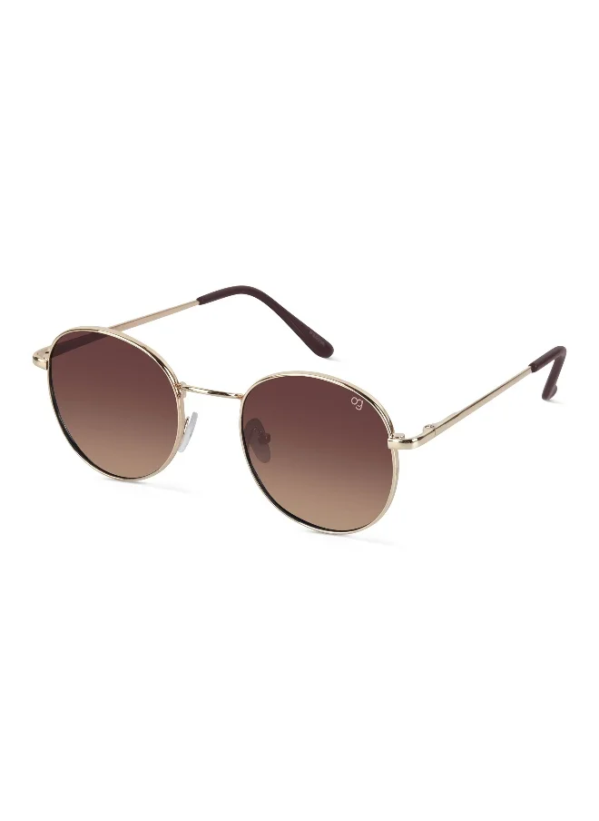 Woggles Rigel Gradient Brown Round Sunglasses