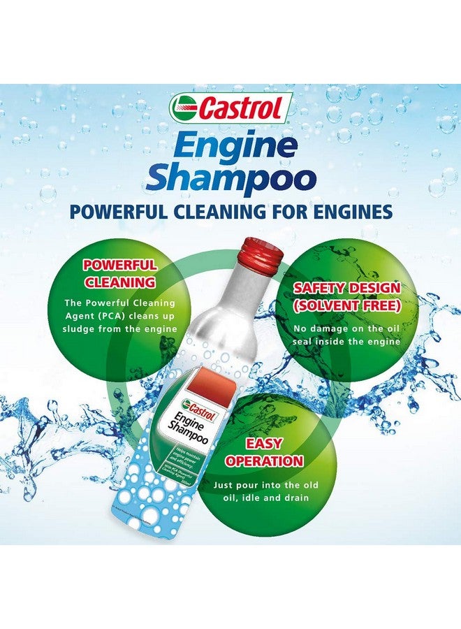 Castrol Engine Shampoo Pre Oil Change Treatment (Flushing Oil) for Petrol 300 ml, CNG and Diesel Cars (3418104) - Image 4