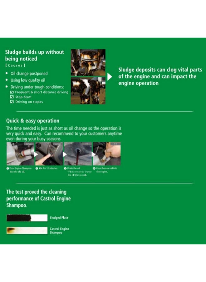 Castrol Engine Shampoo Pre Oil Change Treatment (Flushing Oil) for Petrol 300 ml, CNG and Diesel Cars (3418104) - Image 3