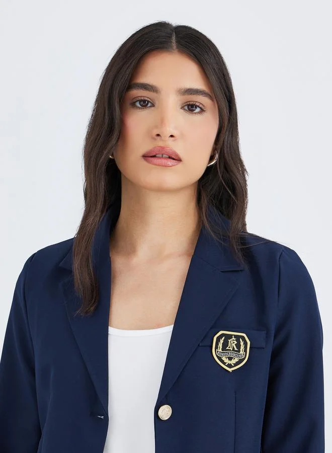 Take Two Take Two Patchwork Detail Notch Lapel Regular Fit Blazer
