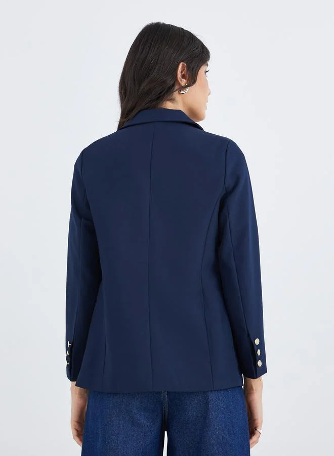 Take Two Take Two Patchwork Detail Notch Lapel Regular Fit Blazer