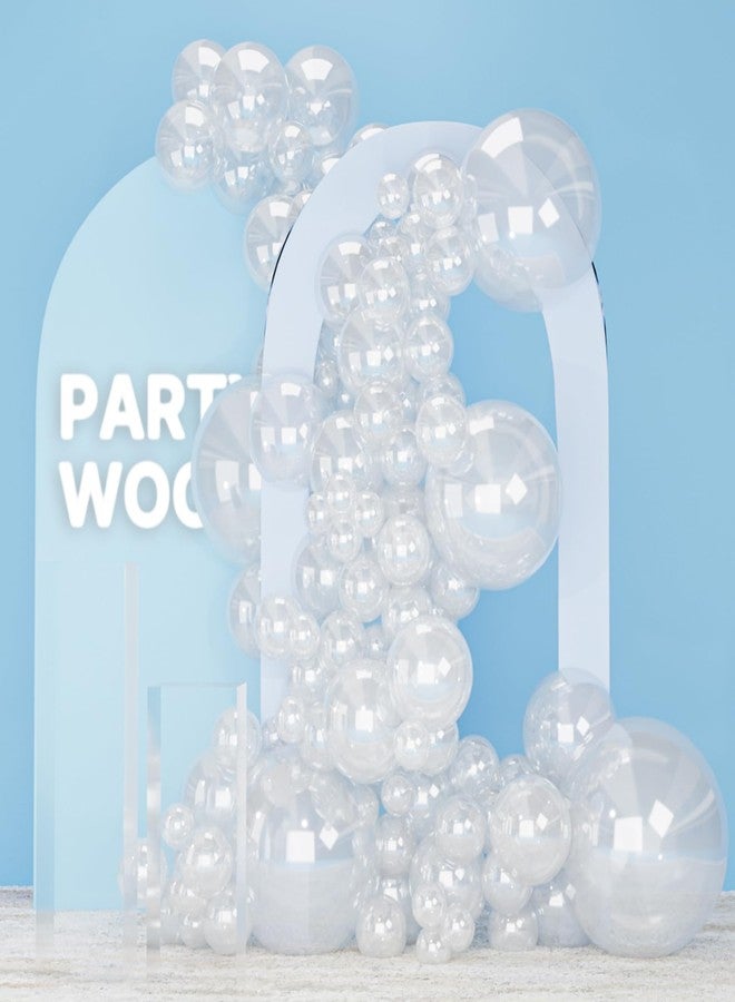 PartyWoo Clear Balloons 120 pcs Different Sizes of 18 12 10 5 Inch Transparent Bubble Latex Helium Balloon Arch Kit Garland for Graduation Wedding Baby Shower Birthday Party Decorations Clear-Y2 - Image 1