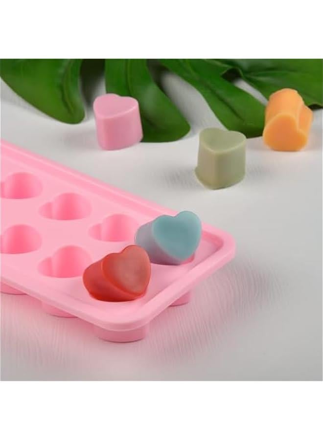 فيماري قوالب شوكولاتة سيليكون على شكل قلب من فيماري - مجموعة من 2 قالب حلوى على شكل قلب غير لاصق، قوالب سيليكون على شكل قلب من السيليكون الامن غذائيا للخبز والحلوى والعلكة والجيلي - بينك - Image 4