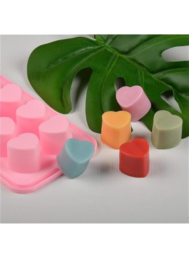 فيماري قوالب شوكولاتة سيليكون على شكل قلب من فيماري - مجموعة من 2 قالب حلوى على شكل قلب غير لاصق، قوالب سيليكون على شكل قلب من السيليكون الامن غذائيا للخبز والحلوى والعلكة والجيلي - بينك - Image 5