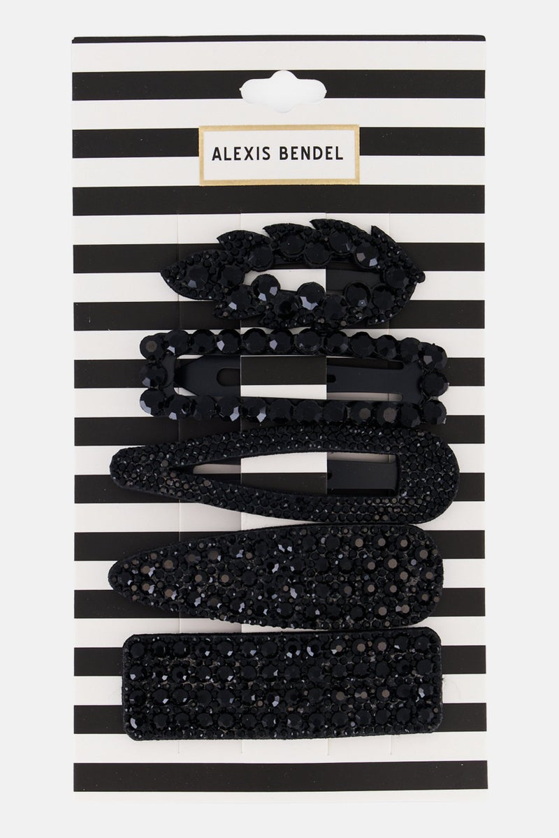 Alexis Bendel Women 5 Pieces Embellished Hair Clip, Black  - Image 1