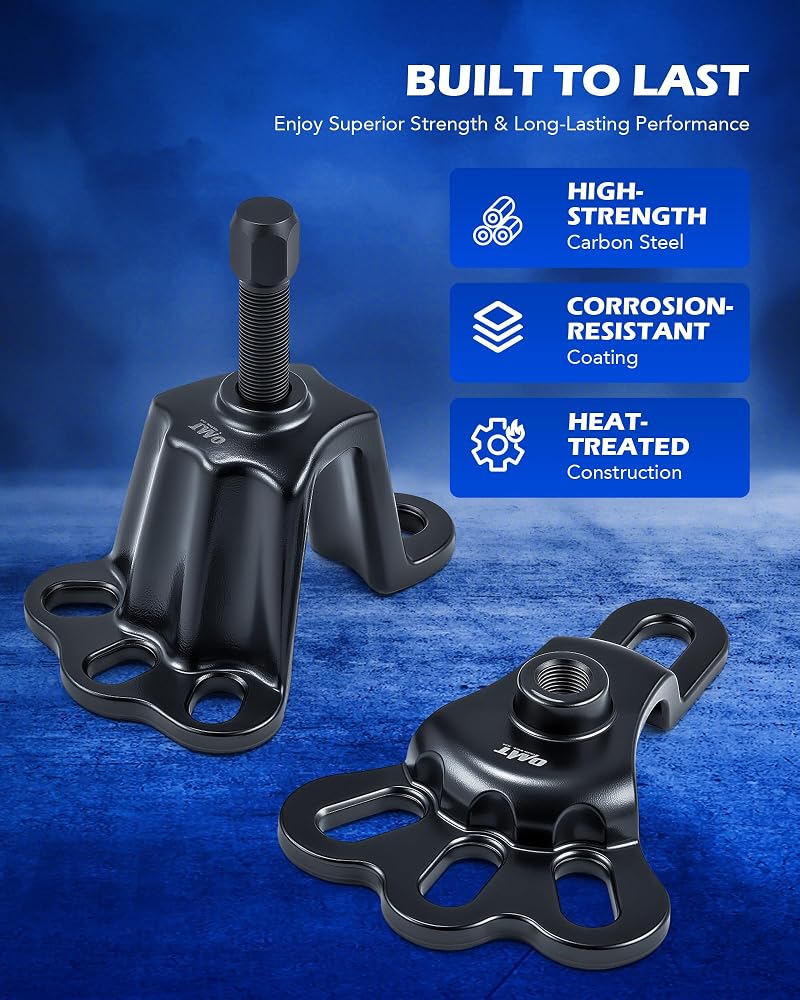 Orion Motor Tech مجموعة أدوات لسحب مركز عجلة العجلة الأمامية من نوع Orion Motor Tech، مناسبة لأقطار تتراوح بين 3-3/4 إلى 4-1/2 بوصة، ومجموعة أدوات لسحب محور العجلة الخلفي مناسبة لأقطار تتراوح بين 4-1/2 إلى 5-1/2 بوصة، تحتوي على أداة إزالة الفلانجات مع برغي - Image 5