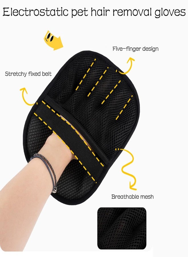LUOMRTAN 2 Pack Upgraded Pet Hair Removal Gloves, The Five-Finger Design Provides a More Convenient and Stable Grip .Reusable for Dog & Cat Hair for Couch, Furniture, Car Seat, Carpet, Clothing - Image 4