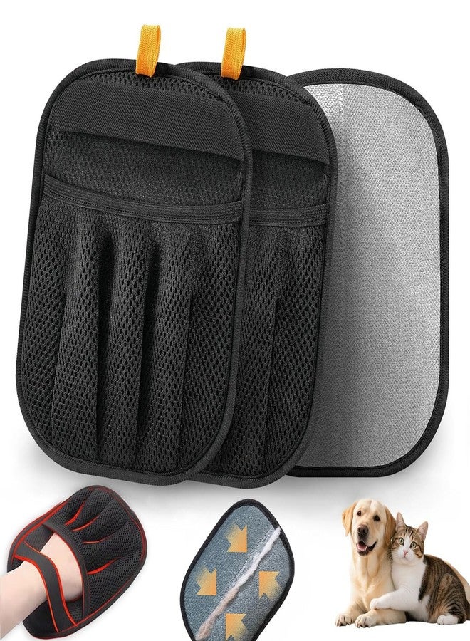 LUOMRTAN 2 Pack Upgraded Pet Hair Removal Gloves, The Five-Finger Design Provides a More Convenient and Stable Grip .Reusable for Dog & Cat Hair for Couch, Furniture, Car Seat, Carpet, Clothing - Image 1