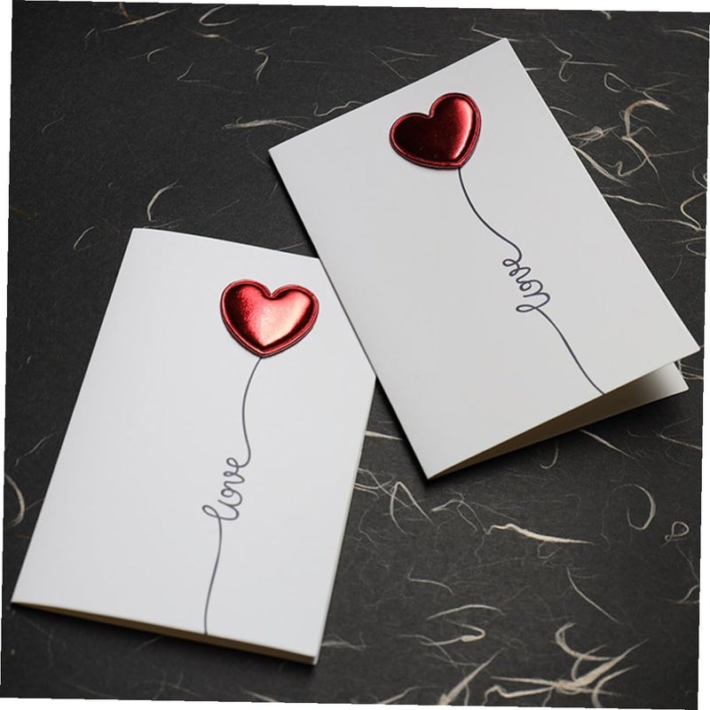 3D Heart Balloon Greeting Cards Set of 5 for Valentine Anniversary Birthday Romantic Message Cards - Image 5