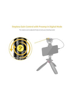 7RYMS 7Ryms MinBo M1  Shotgun Mic Mini Cardioid Condenser Microphone On-Camera Mic Digital & Analog Dual Modes Real-Time Video Shotgun Microphone for DSLR Camera, Smartphone- Microphone for iPhone Video Recording Vlogging  - Image 4