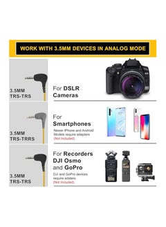 7RYMS 7Ryms MinBo M1  Shotgun Mic Mini Cardioid Condenser Microphone On-Camera Mic Digital & Analog Dual Modes Real-Time Video Shotgun Microphone for DSLR Camera, Smartphone- Microphone for iPhone Video Recording Vlogging  - Image 5
