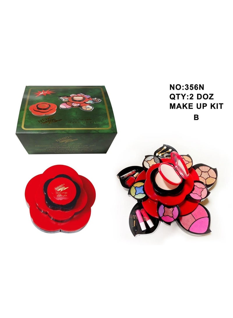 Soft Red All-in-One Multi-Purpose Makeup Set