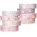 Zyghjort 8 Rolls Floral Washi Tape Cute Washi Tape Thin Retro Decorative Antique Patterns Masking Tapes for ArtsDIY CraftsJournalsPlannersScrapbookJunk JournalWrapping - Image 2