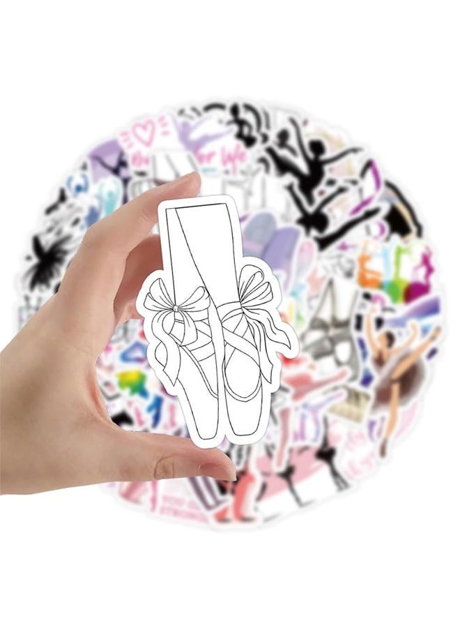 FUNWING Dance Stickers |50 Pcs Dancing Waterproof Vinyl Decals for Water Bottles Laptop Luggage Cup Computer Mobile Phone Skateboard Guitar Décor - Image 3