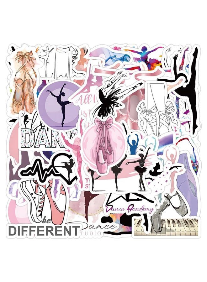 FUNWING Dance Stickers |50 Pcs Dancing Waterproof Vinyl Decals for Water Bottles Laptop Luggage Cup Computer Mobile Phone Skateboard Guitar Décor - Image 2