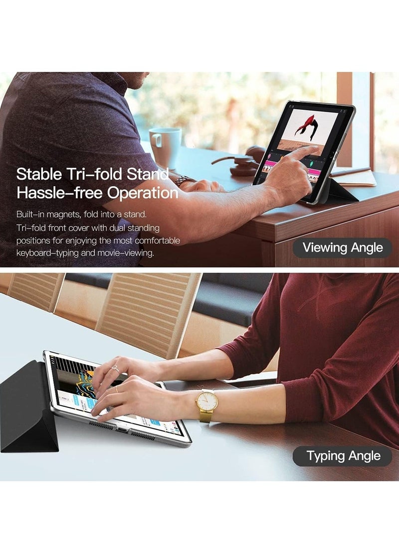 Raxoom Soft Smart Case with Pencil Holder Foldable Stand Compatible with iPad 10.2 Inch 9th / 8th / 7th Generation 2021/2020 / 2019, iPad Air 3rd Generation, iPad Pro 10.5 Inch (Deep Navy Blue) - Image 4