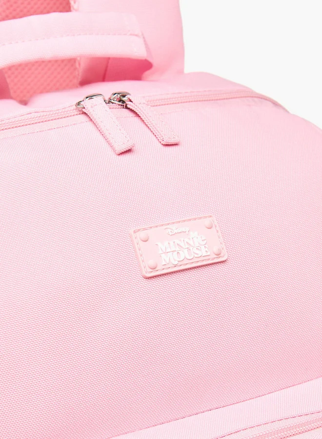 Disney PINK Girls Minnie Mouse Print School Backpack with Adjustable Straps and Zip Closure - 13x31x41 cm  | Best Price UAE