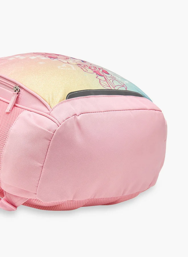 Disney PINK Girls Minnie Mouse Print School Backpack with Adjustable Straps and Zip Closure - 13x31x41 cm  | Best Price UAE