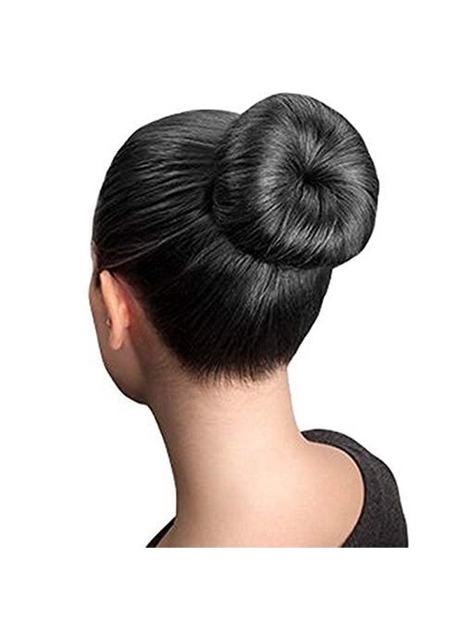 LUSH LOCKS -Black Synthetic Hair Hair Donut Bun For Women  - Image 1