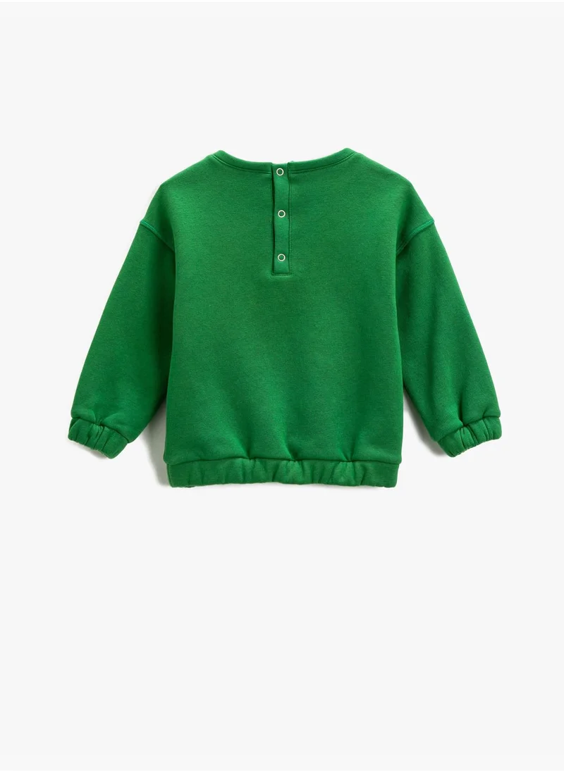 KOTON Teddy Applique Detail Sweatshirt