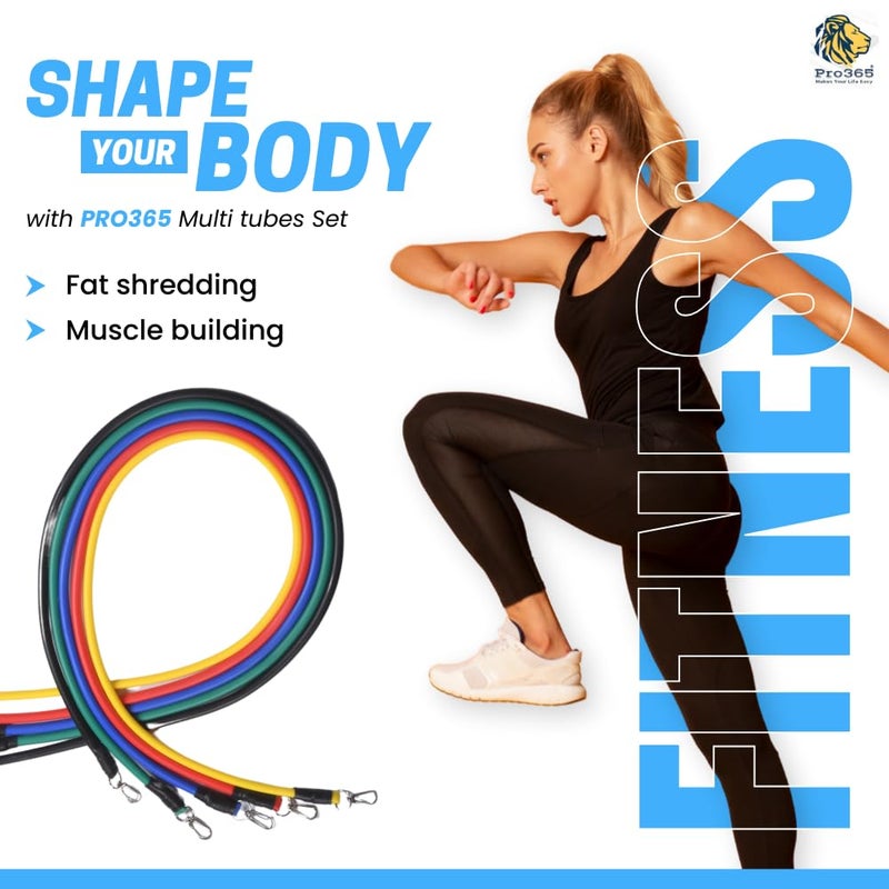 PRO365 Body Strength Duo with 11 in 1 Resistance Band Kit & Counter Hand Gripper Combo for Home Workouts - Image 4
