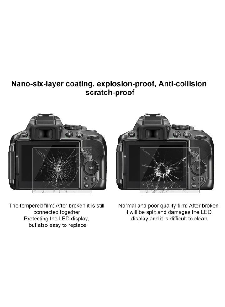 PULUZ فيلم زجاجي مقوى 2.5D 9H لكاميرا Nikon D5300، متوافق مع Nikon D5300 / D5500 / D5600، Pentax K-1 /K-1markii - Image 5