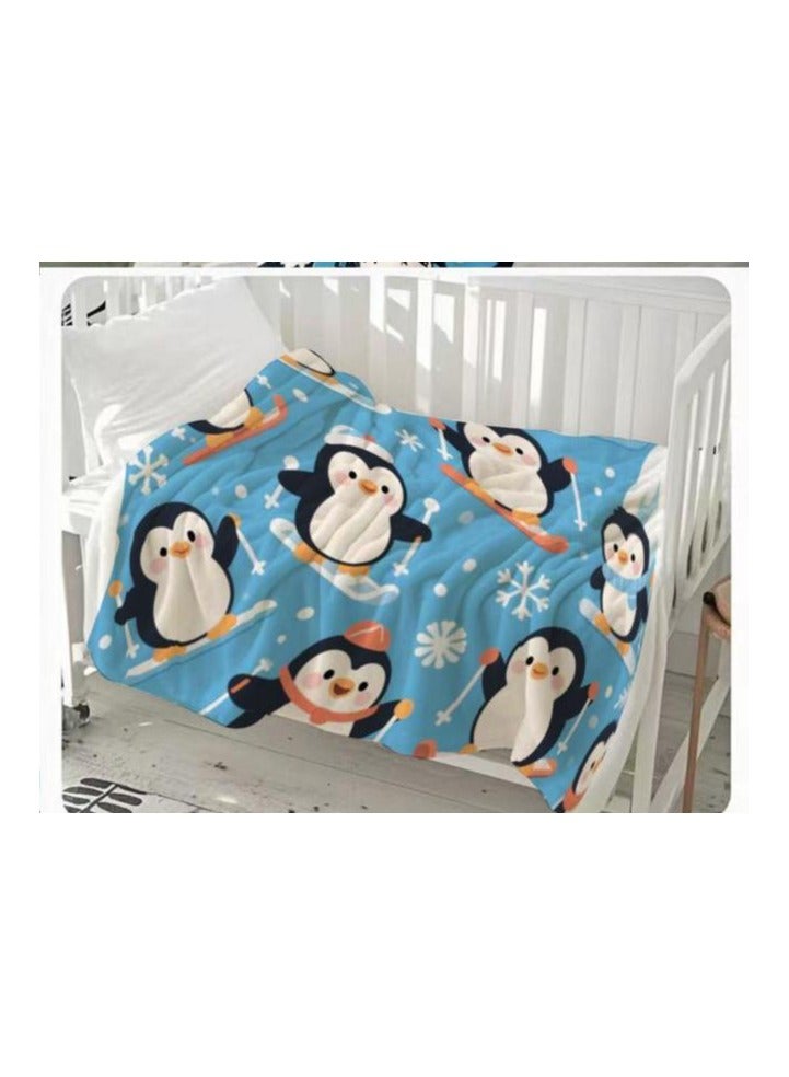 عام بطانية رقيقة من الفانيلا الكرتونية للأطفال والرضع (دافئة ومريحة، ومناسبة للنوم والألعاب) 70 سم * 100 سم - 495 - Image 1