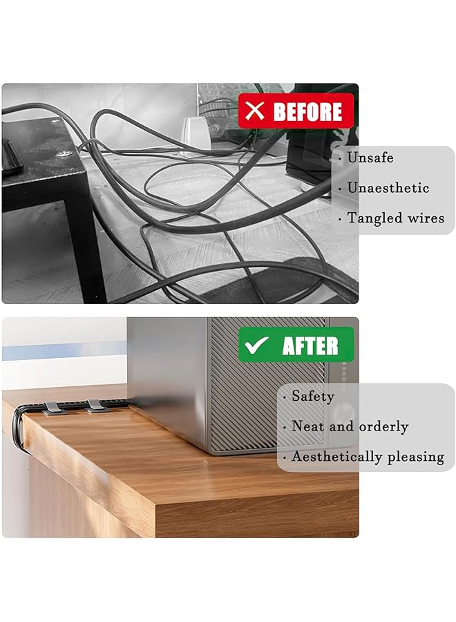 erorex 50 Pcs Reusable Cable Ties Self Adhesive Cable Ties Cable Tidy Management Reusable Wire Organizers For Cords Hooks For Outdoor String Lights Light Clips - Image 4