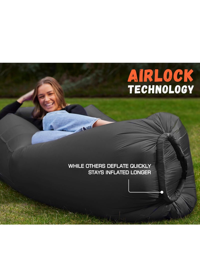 Inflatable Lounger Air Sofa Chair–Camping and Beach Accessories–Portable Water Proof Couch for Hiking, Picnics, Outdoor, Music Festivals  Backyard–Lightweight and Easy to Set Up Air Hammock - Image 5