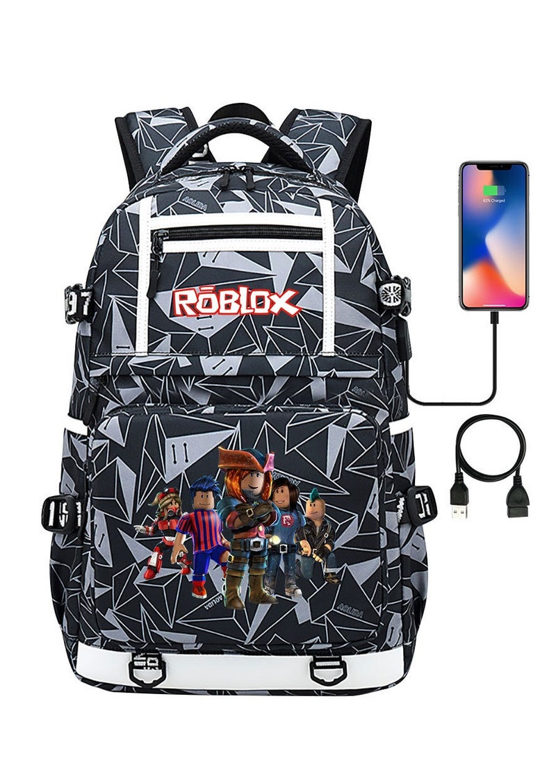 روبلوكس أكتاف مطبوعة للشباب ذات سعة كبيرة للرجال والنساء