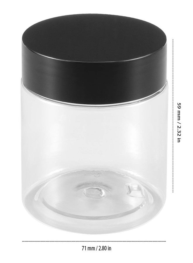 ZEONHAK 24 PCS 6 OZ Plastic Jars with Lids, Clear Slime Containers, Round Plastic Storage Jars, Wide-Mouth Cosmetic Containers for Travel, Kitchen Storage - Image 2