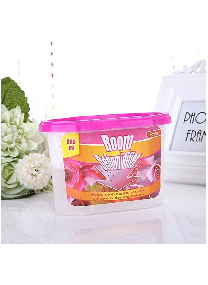 Moisture Absorber Box , Odor Eliminator and Dehumidifier for Closet, Bedroom and Kitchen. (Multiple Fragrance-4Box)