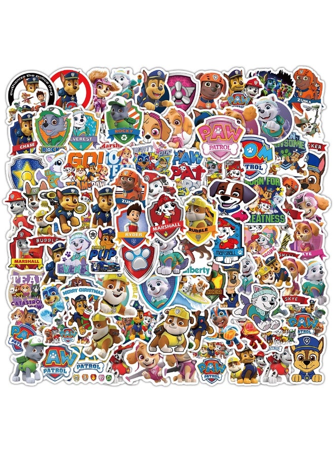 100 PCS Paw Patrol Stickers Children, Waterproof Cute Stickers for Suitcase, Bicycle, Laptop, Cars, DIY Tattoo, Vinyl Stickers for Children's Birthday Party Bags, Festival Girls - Image 1