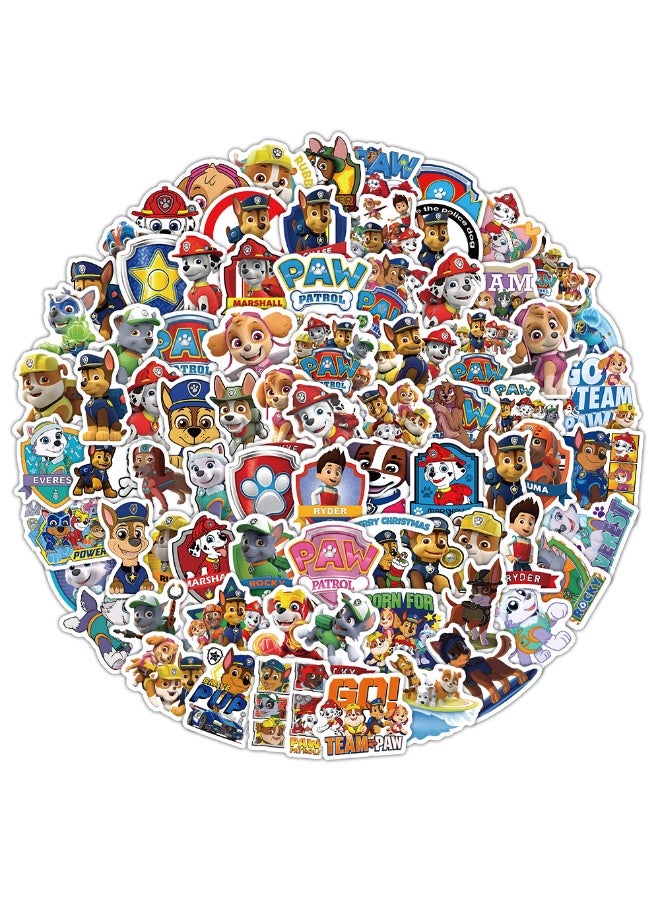 100 PCS Paw Patrol Stickers Children, Waterproof Cute Stickers for Suitcase, Bicycle, Laptop, Cars, DIY Tattoo, Vinyl Stickers for Children's Birthday Party Bags, Festival Girls - Image 2