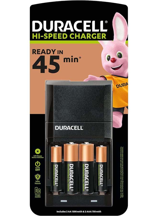 Duracell شاحن بطارية دوراسيل لمدة 45 دقيقة، 1 عدد  - Image 1