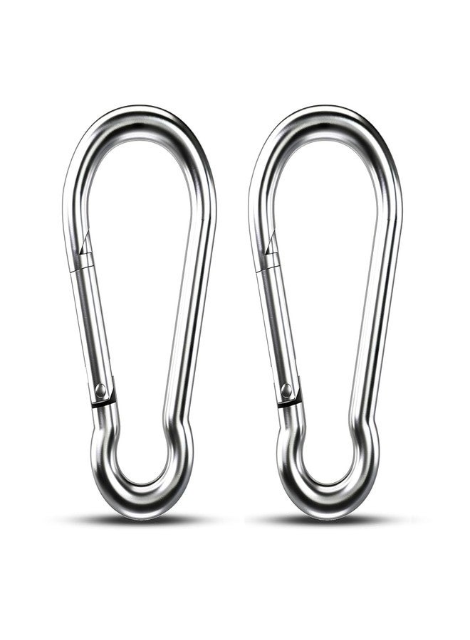 Cabagii 2pack 4 Inch Heavy Duty Spring Snap Hooks Large Snap Hooks Carabiner Clips Load 1000lbs, for Gym, Outdoor, Swing, Hammock - Image 1