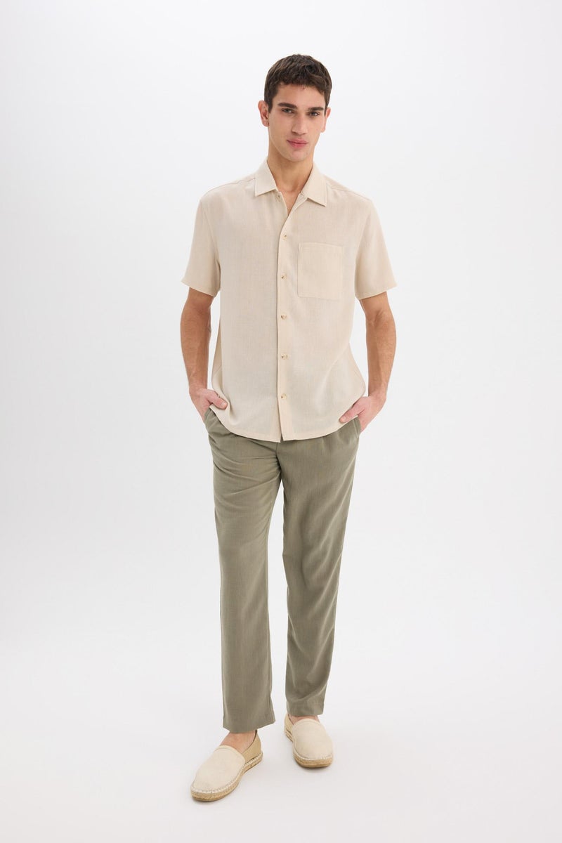 DeFacto Man Relax Fit Polo Collar Short Sleeve Shirt  - Image 4