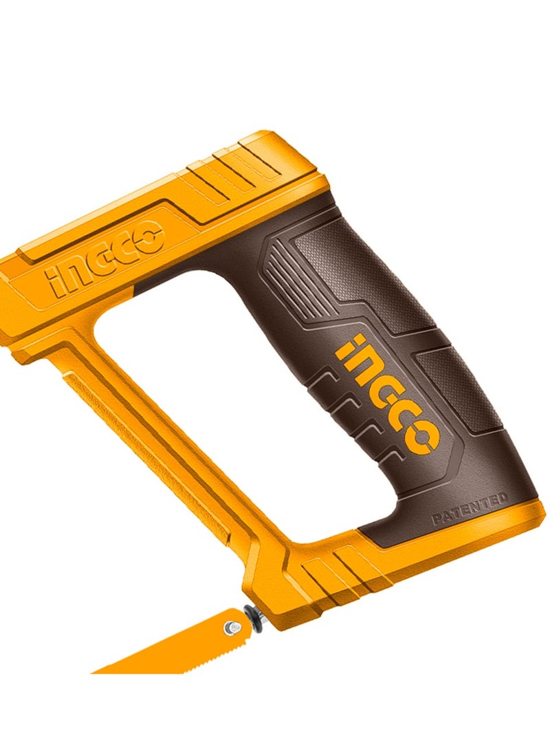 INGCO 300mm (12 inch) Hacksaw Frame with Blade, TPR Handle for a comfortable grip, Model : HHFS3068  - Image 2
