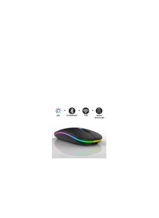 Wireless mouse - model - 1000DPI - RGB - W10 - works with a USB adapter - rechargeable - built-in battery - black color - pzsku/ZD0B507484FB2821D891EZ/45/_/1740515615/272150ff-1a0f-4bec-a5ba-b557fa67ef7d