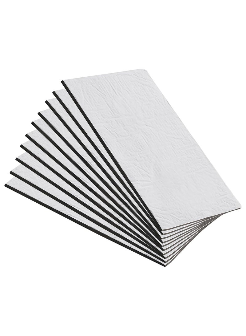 10 Pcs Car Sound Deadening Self Adhesive Mat, Auto Butyl Heat Insulation & Sound Dampening Pads, Audio Noise Insulation and Dampening Mats for Car Hood Ceiling Door, 9.76x7 inch - Image 1