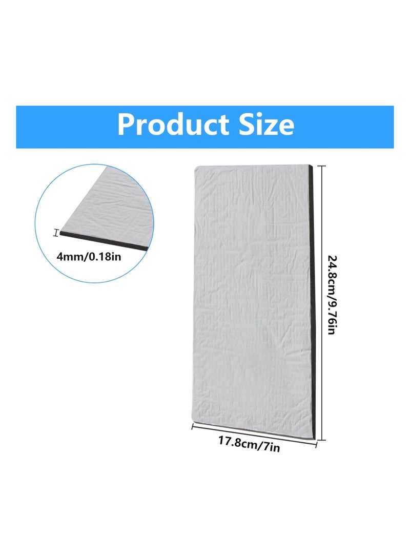 10 Pcs Car Sound Deadening Self Adhesive Mat, Auto Butyl Heat Insulation & Sound Dampening Pads, Audio Noise Insulation and Dampening Mats for Car Hood Ceiling Door, 9.76x7 inch - Image 2