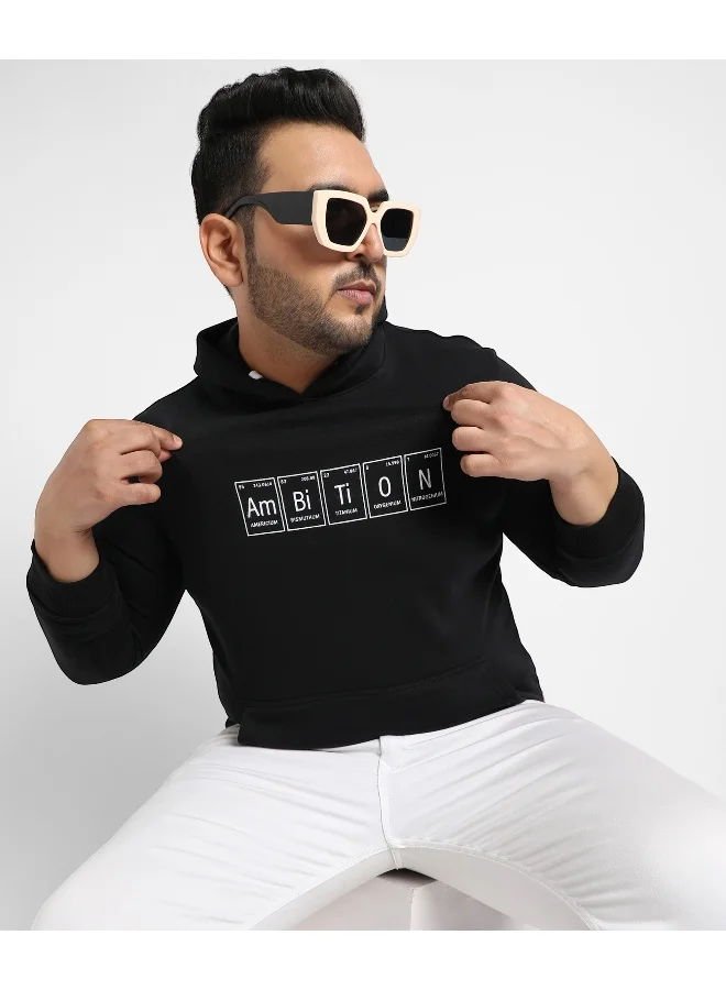 انستافاب بلس سترة Instafab Plus للرجال باللون الأسود مع جيب الكنغر