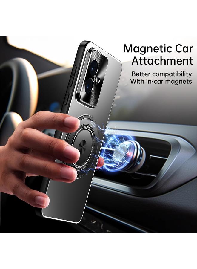 Zaboon Case For Honor 200 Rotating Holder Frosted Metal Phone Case - Image 5