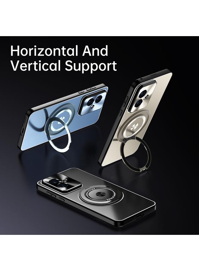 Zaboon Case For Honor 200 Rotating Holder Frosted Metal Phone Case - Image 2