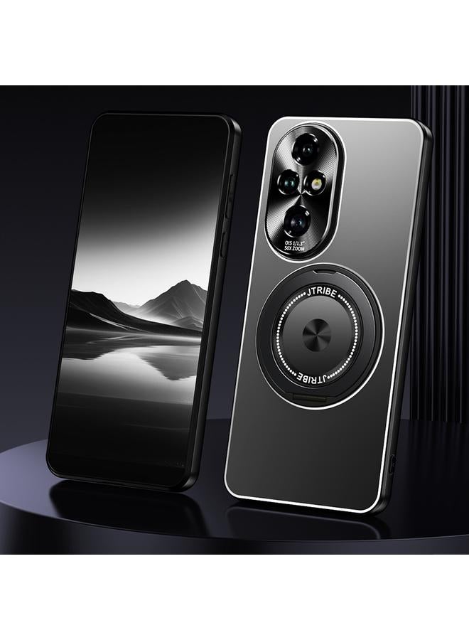 Zaboon Case For Honor 200 Rotating Holder Frosted Metal Phone Case - Image 1