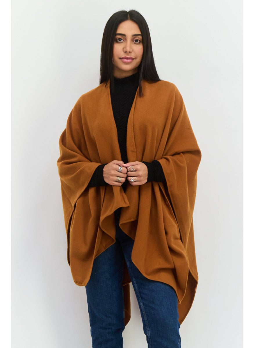 Jones New York - Women Knitted Super Soft Scarves 195 x 86 cm, Brown - Image 1