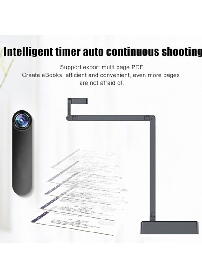 erorex - USB Document Camera for Teachers and Classroom, 4K 16MP Ultra HD Adjustable Angle Book Scanner Doc Camera for Live Demo, Web Conferencing, Distance Learning, Remote Teaching - Image 1