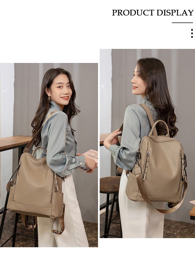 DUNISO Large Capacity Travel Backpack For Women Faux Leather School Backpack Anti Theft Double Shoulder Backpack For College Girls Students Black - Image 3