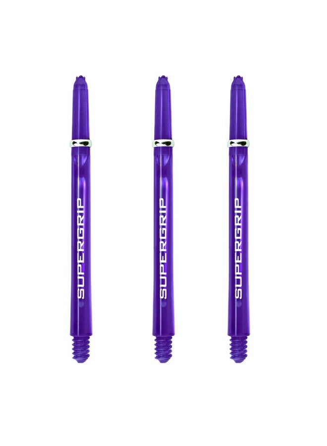 Harrows Supergrip Short Dart Shafts, Polycarbonate Stems, Machined Rings, Purple (3 Sets)
