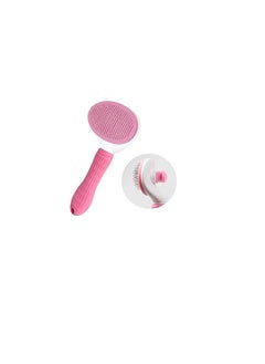 HAPPY PUSS Pet brush, cat and dog round comb; grooming Tool for short-haired and long-haired pets; removes loose hair & tangles. for shedding and grooming-pink color  - Image 3